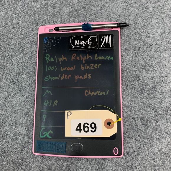 Ralph by Ralph Lauren Blazer Mens 41R Charcoal Grey Wool Shoulder Pads Striped - Picture 11 of 12